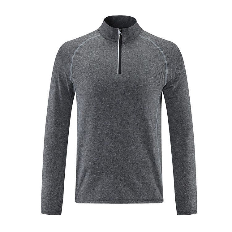 Autumn And Winter Outdoor Bottoming Shirt Men's Sports Quick-drying Breathable Small Stand Collar Top