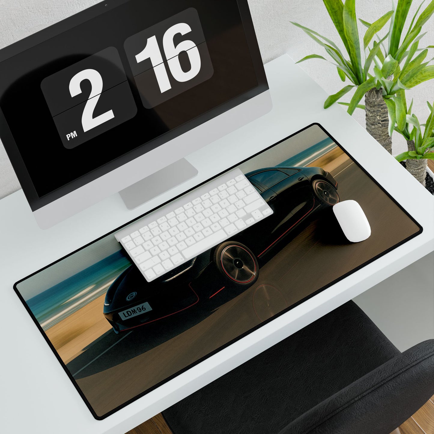 Ioniq 6 Themed Desk Mat, Office Decor, Gaming Mouse Pad, Work from Home, Gift for Car Enthusiasts