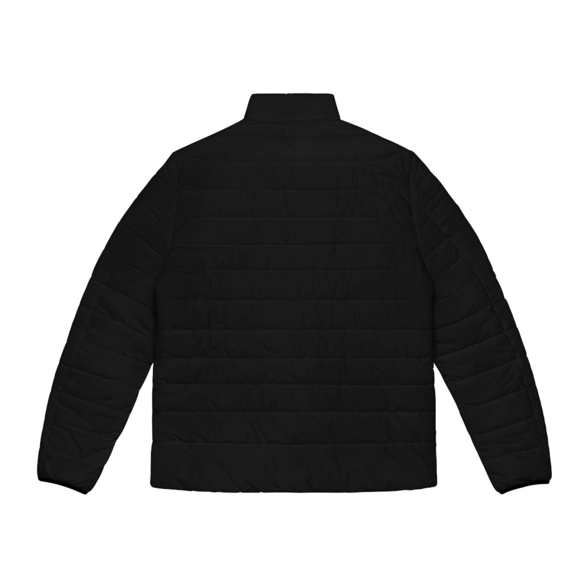 Black EV Logo Men's Puffer Jacket – Lightweight Electric Vehicle Insulated Coat