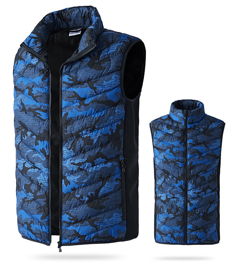 LoClimb Men's Camouflage Heated Vest Men USB Heating Sleeveless Jacket Outdoor Warm Waistcoats Ski Trekking Hiking Vests