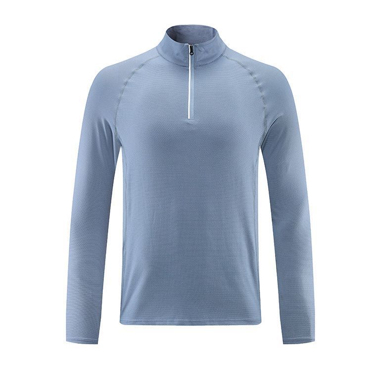 Autumn And Winter Outdoor Bottoming Shirt Men's Sports Quick-drying Breathable Small Stand Collar Top