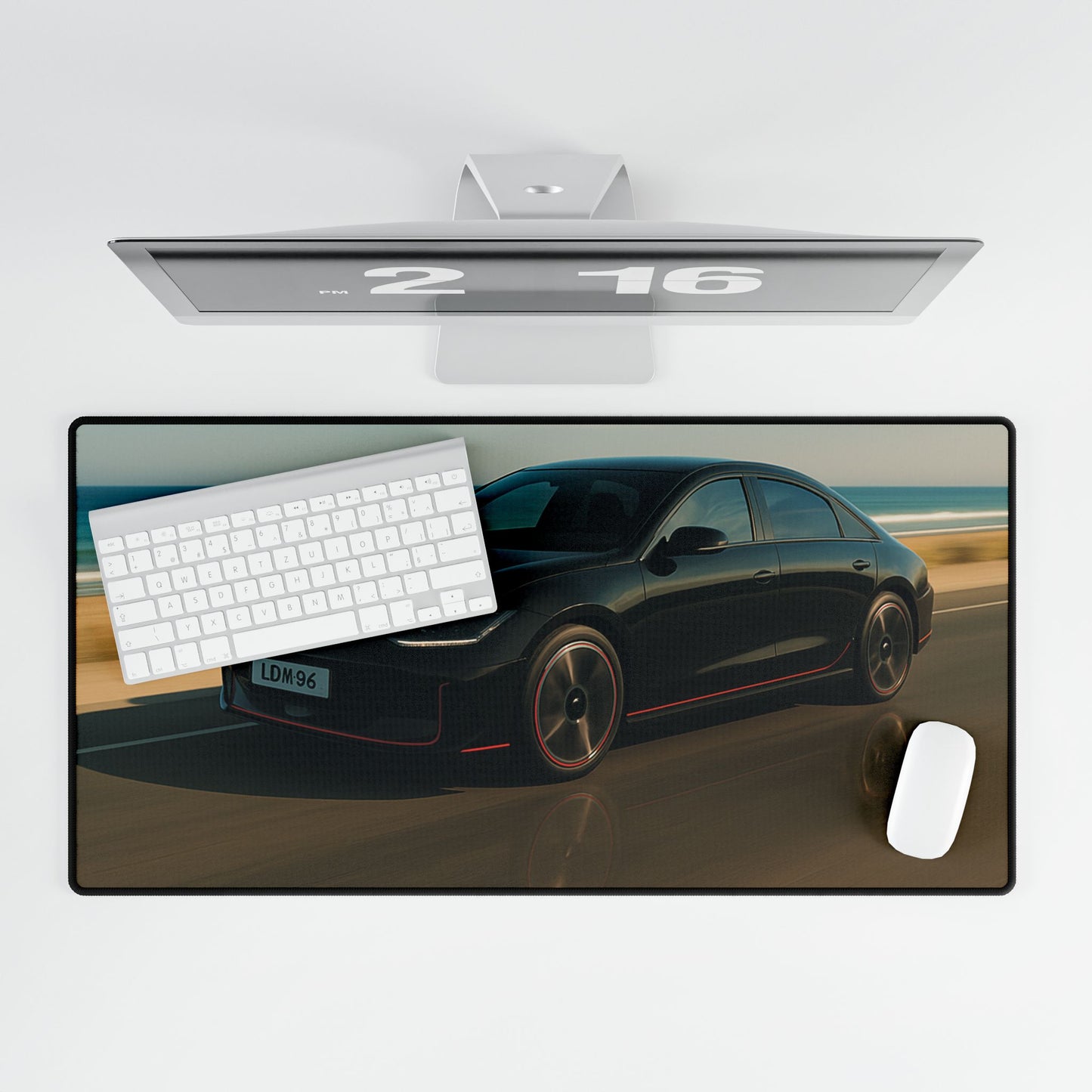 Ioniq 6 Themed Desk Mat, Office Decor, Gaming Mouse Pad, Work from Home, Gift for Car Enthusiasts