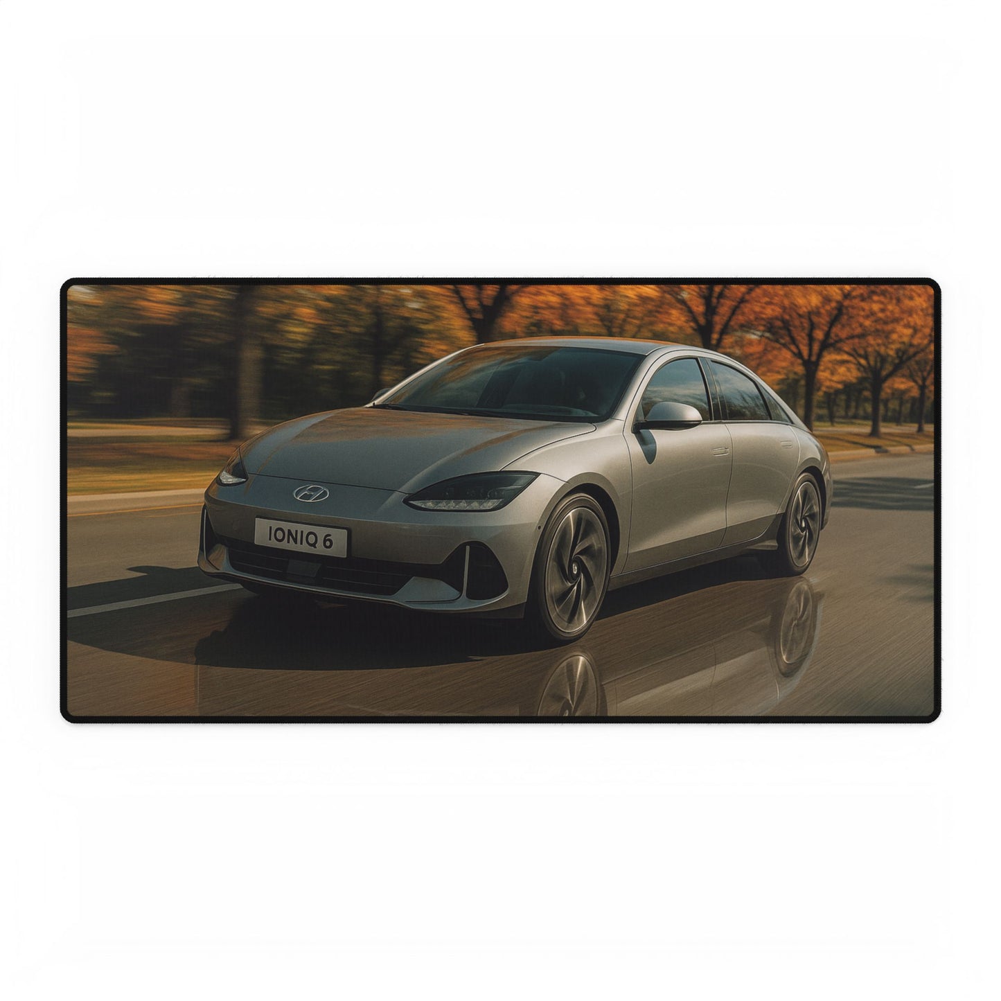 Ioniq 6 Themed Desk Mat, Office Decor, Gaming Mouse Pad, Work from Home, Gift for Car Enthusiasts