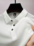 Men's business casual stretch cotton polo shirt — smart professional style for modern work environments