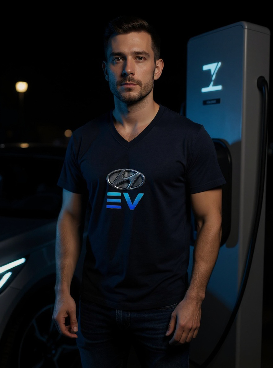 Men's V-Neck Graphic Tee - Stylish & Comfortable