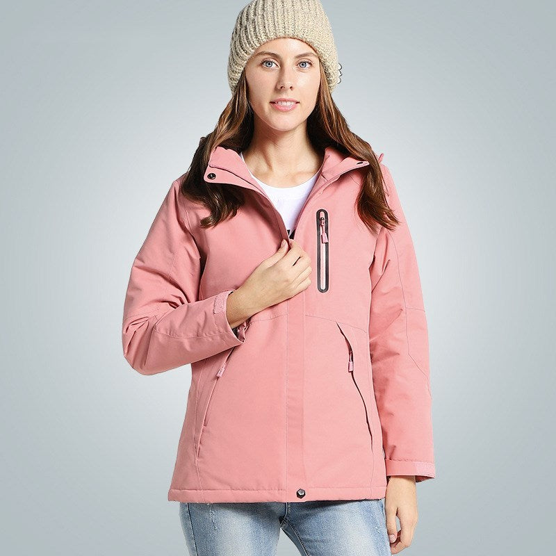 Outdoor heated charge padded jacket