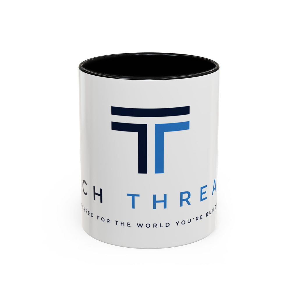 Tech Threads Logo Accent Coffee Mug – Branded Ceramic 11/15oz