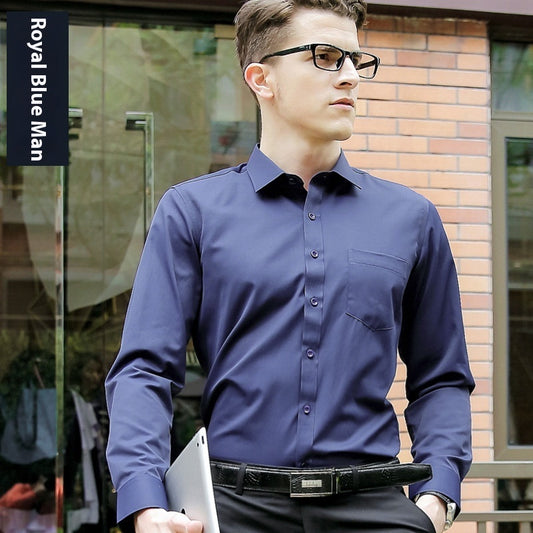 Business Slim Fit Men's And Women's Same Long-sleeved Shirt