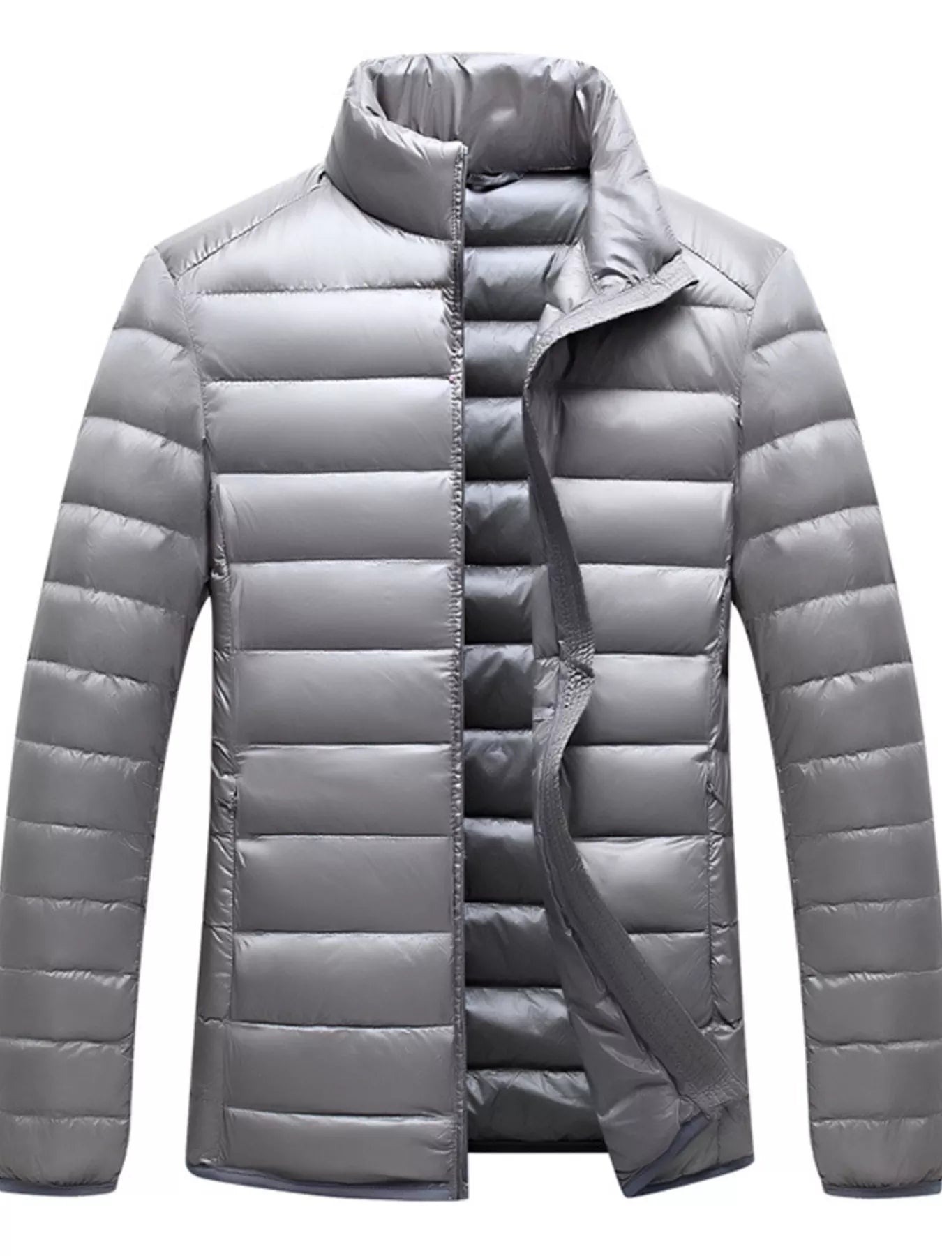 Tech Threads The Thermal — men's navy lightweight quilted puffer jacket, clean silhouette insulated coat