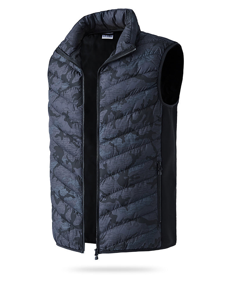 LoClimb Men's Camouflage Heated Vest Men USB Heating Sleeveless Jacket Outdoor Warm Waistcoats Ski Trekking Hiking Vests