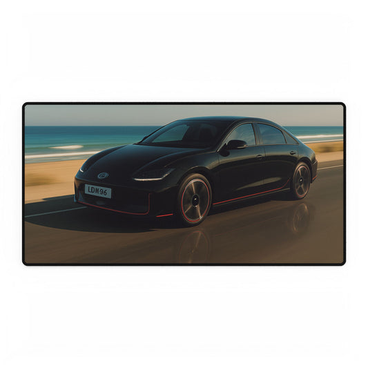 Ioniq 6 Themed Desk Mat, Office Decor, Gaming Mouse Pad, Work from Home, Gift for Car Enthusiasts
