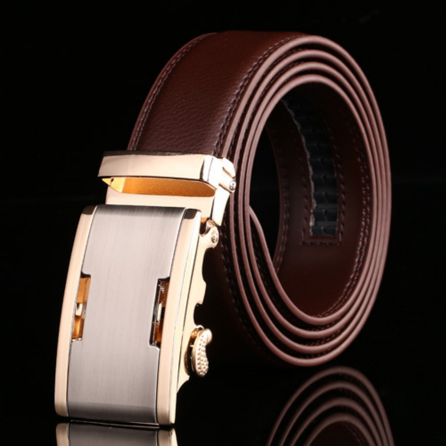 Men's Automatic Buckle Cowhide Belt