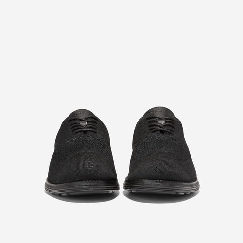 Cole Haan Grand Knit Wingtip II Oxford in black, pair