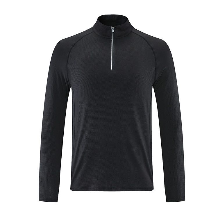 Autumn And Winter Outdoor Bottoming Shirt Men's Sports Quick-drying Breathable Small Stand Collar Top