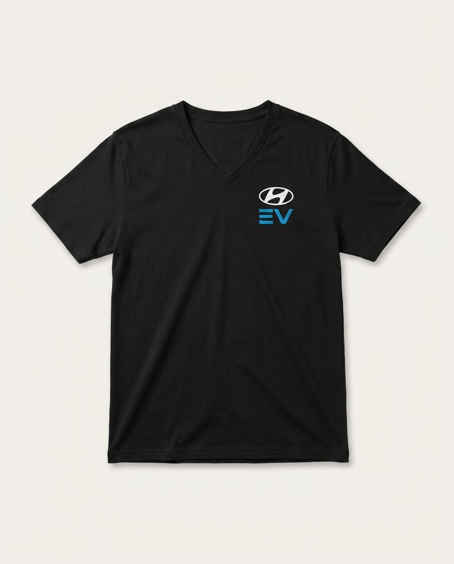 EV Logo V-Neck Tee - luxury flat lay