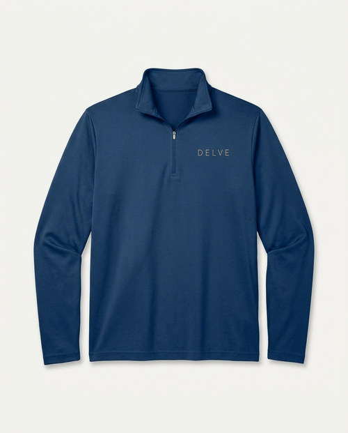 DELVE Performance Quarter-Zip - luxury flat lay