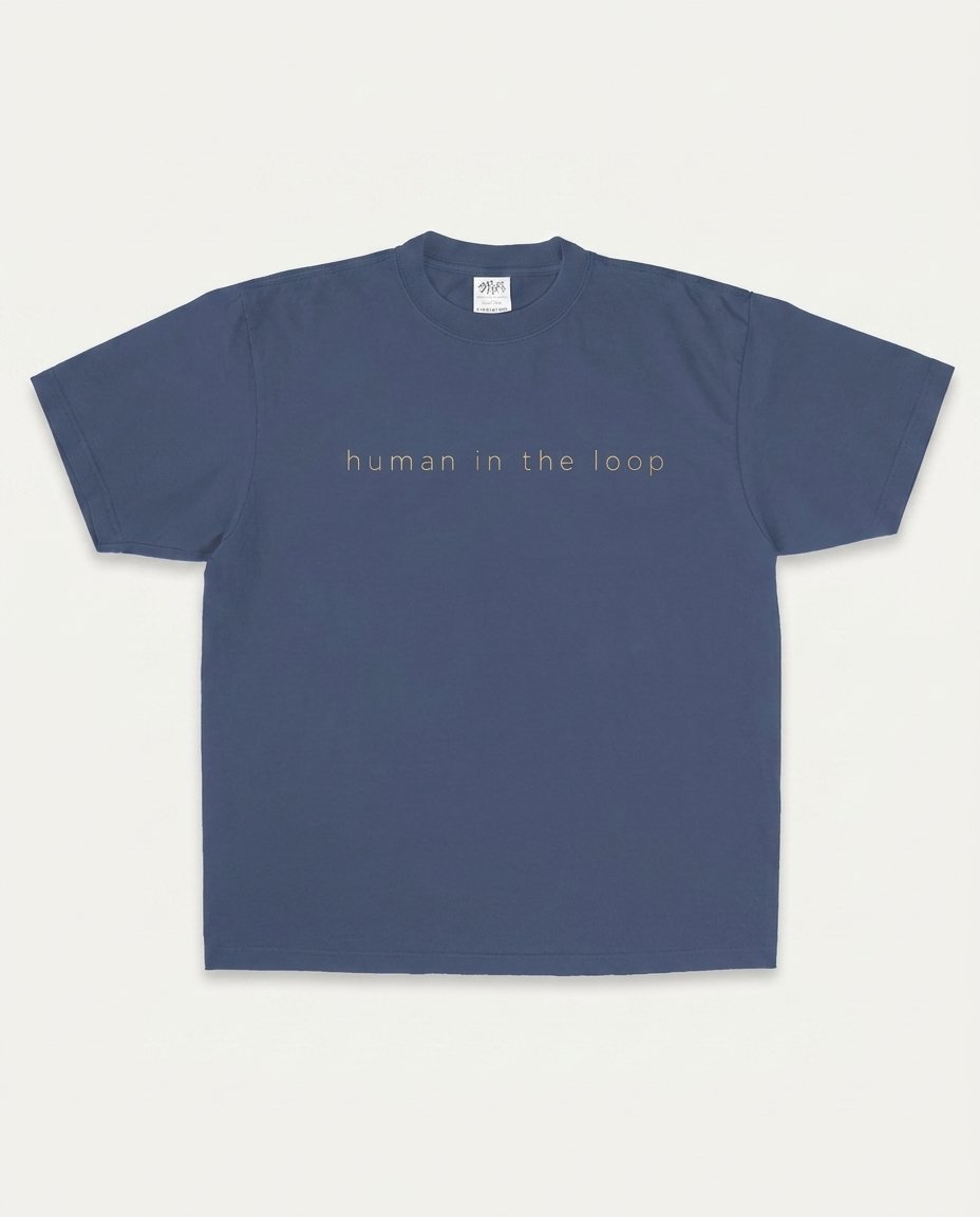 human in the loop tee - luxury flat lay