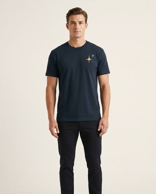 AI Stars tee - luxury on-model studio shot