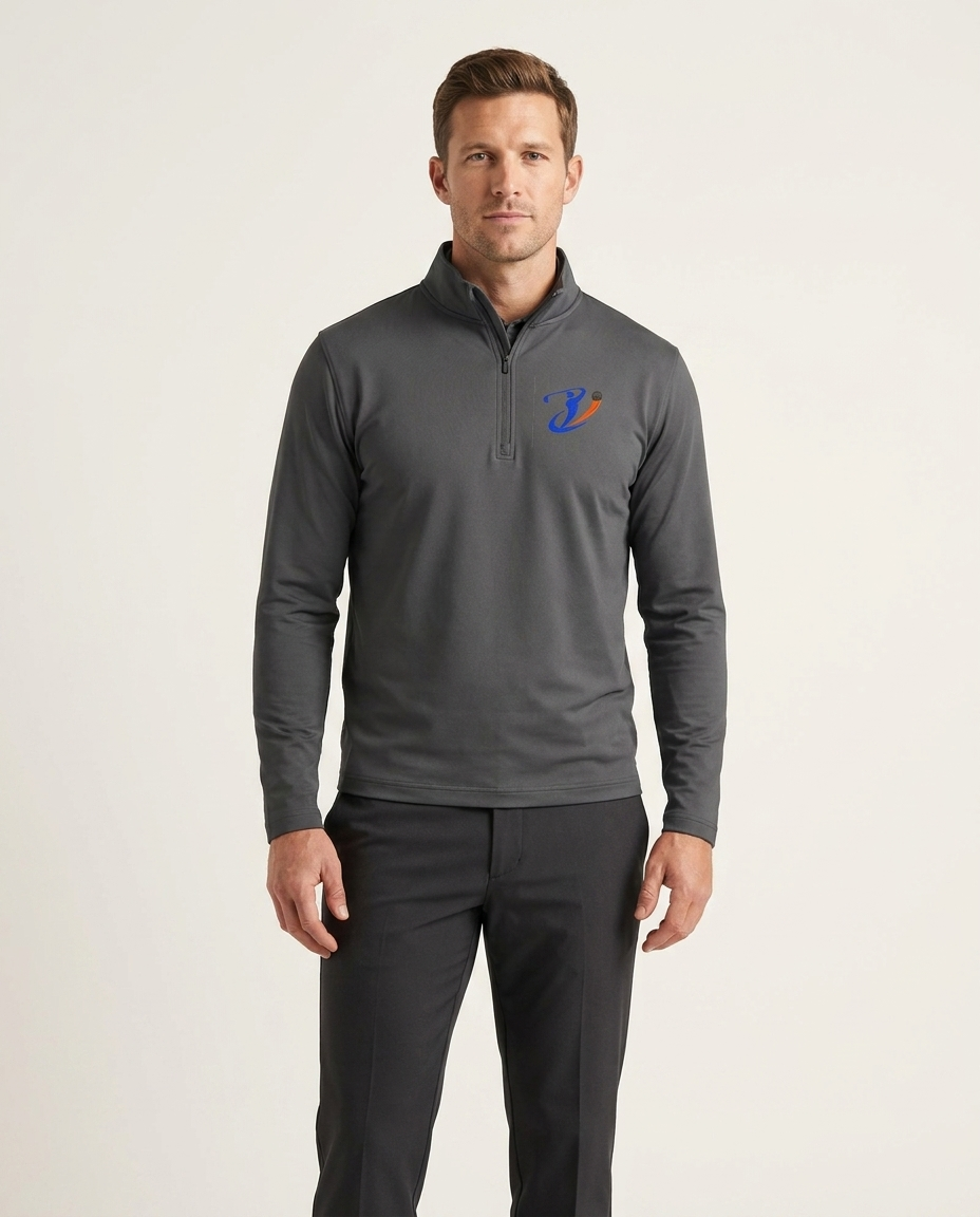 Golfers' Ultimate Quarter-Zip - luxury on-model studio shot