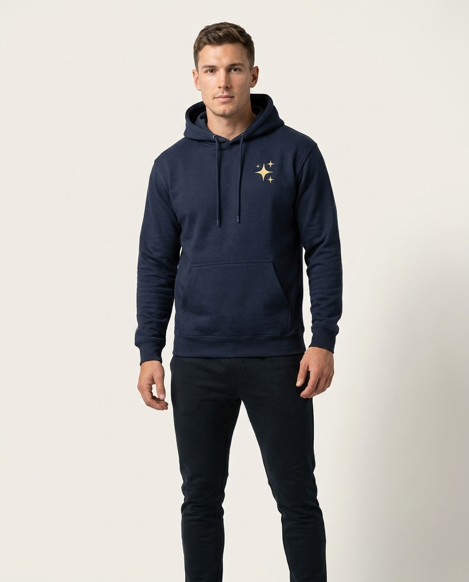 HoodieSparkle - luxury on-model studio shot