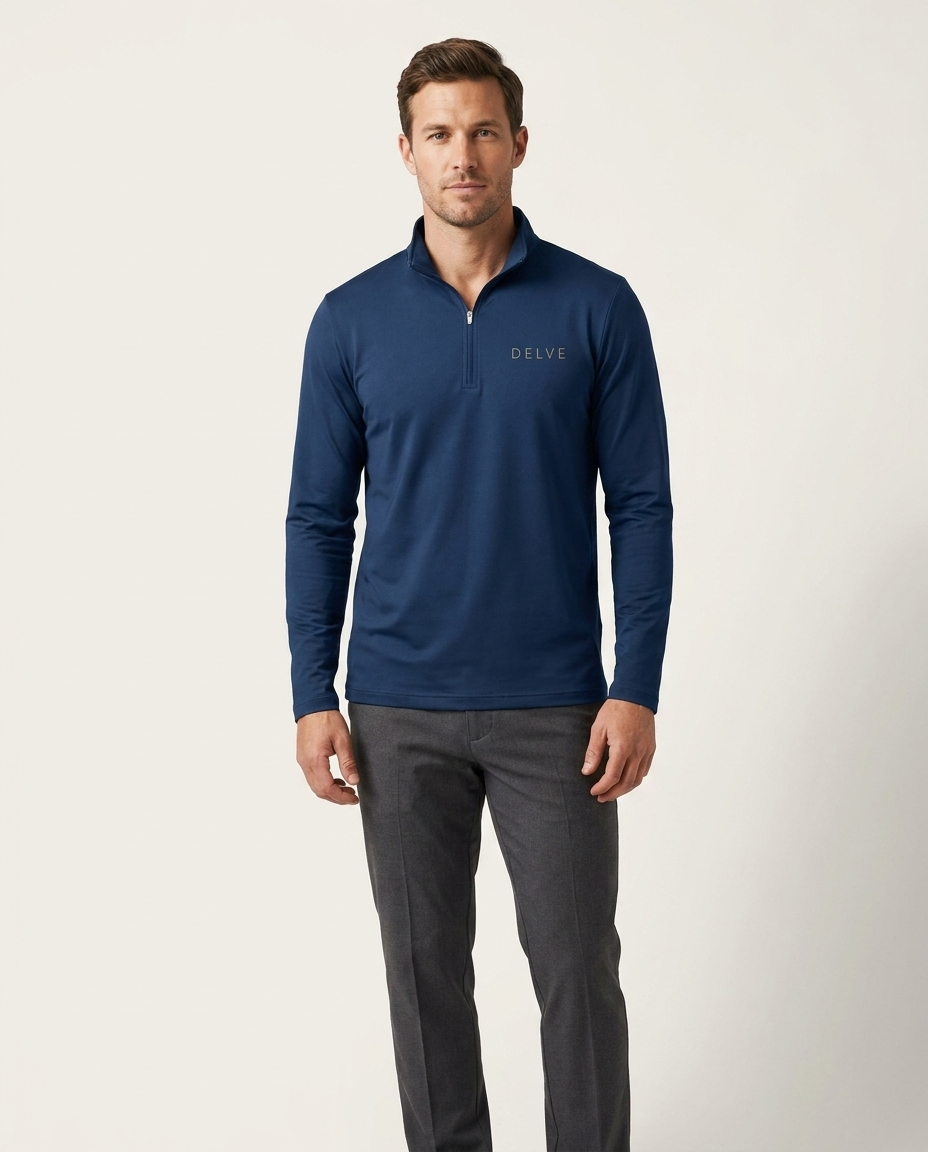 DELVE Performance Quarter-Zip - luxury on-model studio shot
