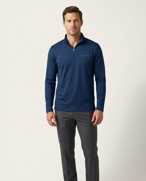 DELVE Performance Quarter-Zip - luxury on-model studio shot