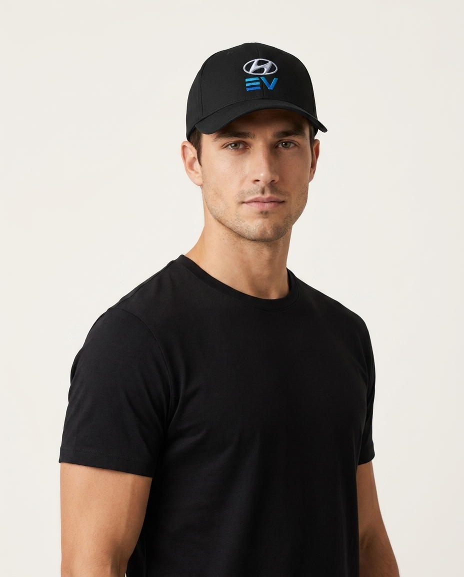 EV Low Profile Hat - luxury on-model studio shot