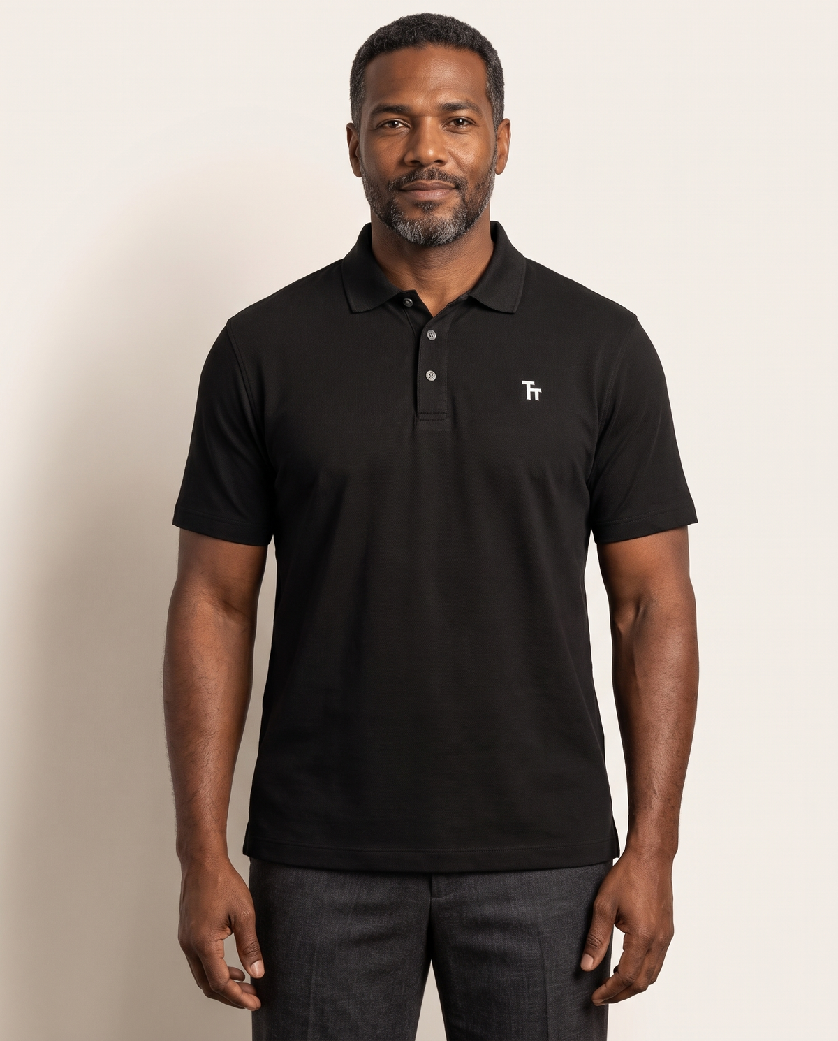 The Standup Polo by TechThreads, front on model