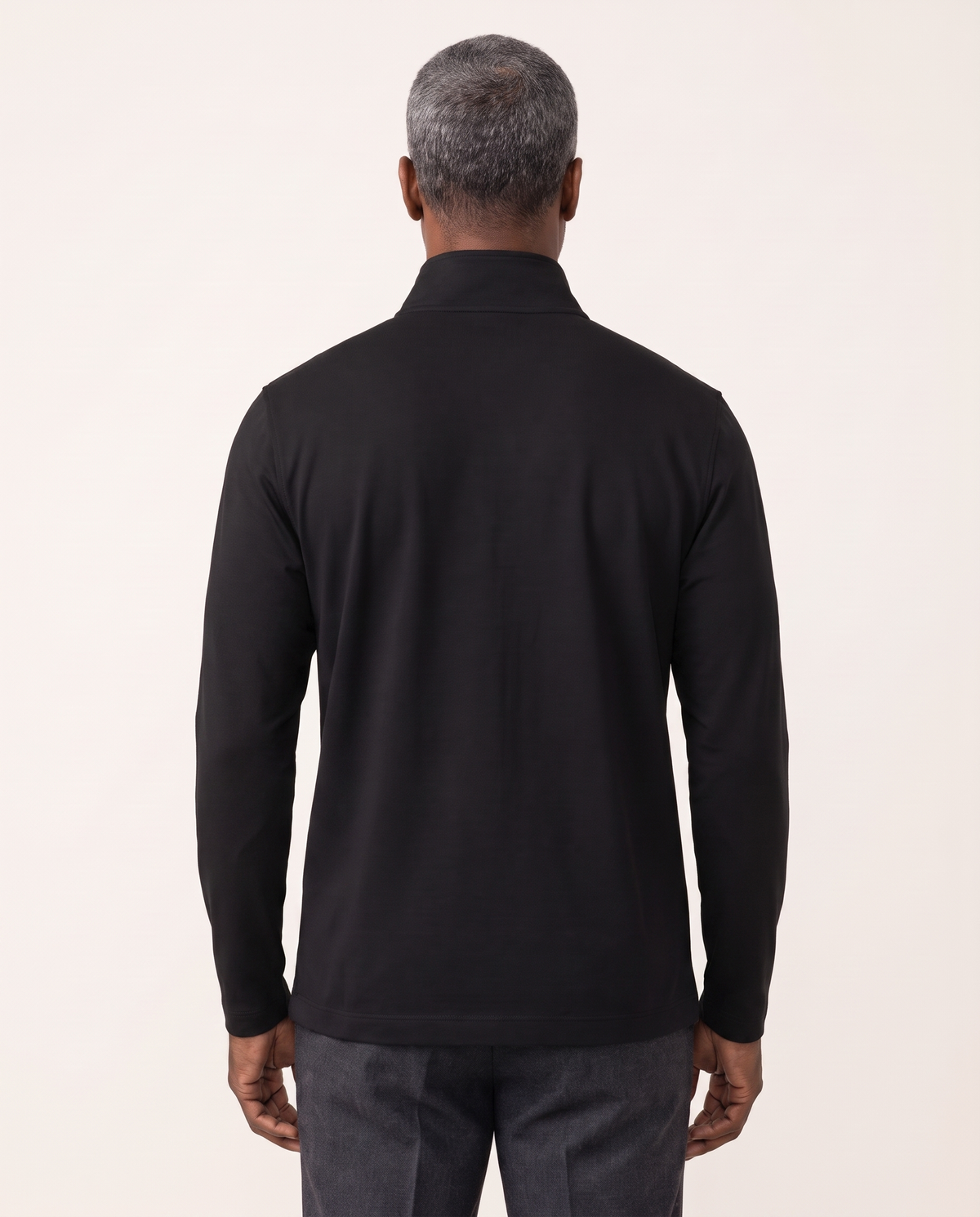The Commit Quarter-Zip by TechThreads, back on model