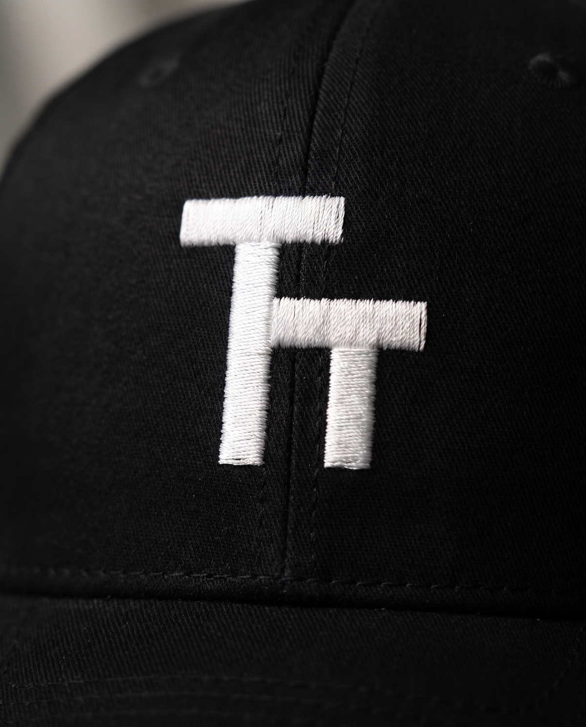 The TT Cap by TechThreads, embroidery close-up