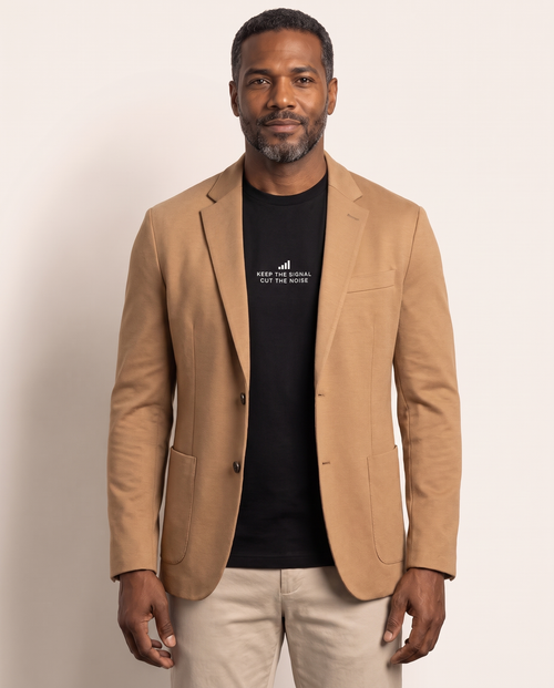 Keep the Signal Tee by TechThreads, front on model