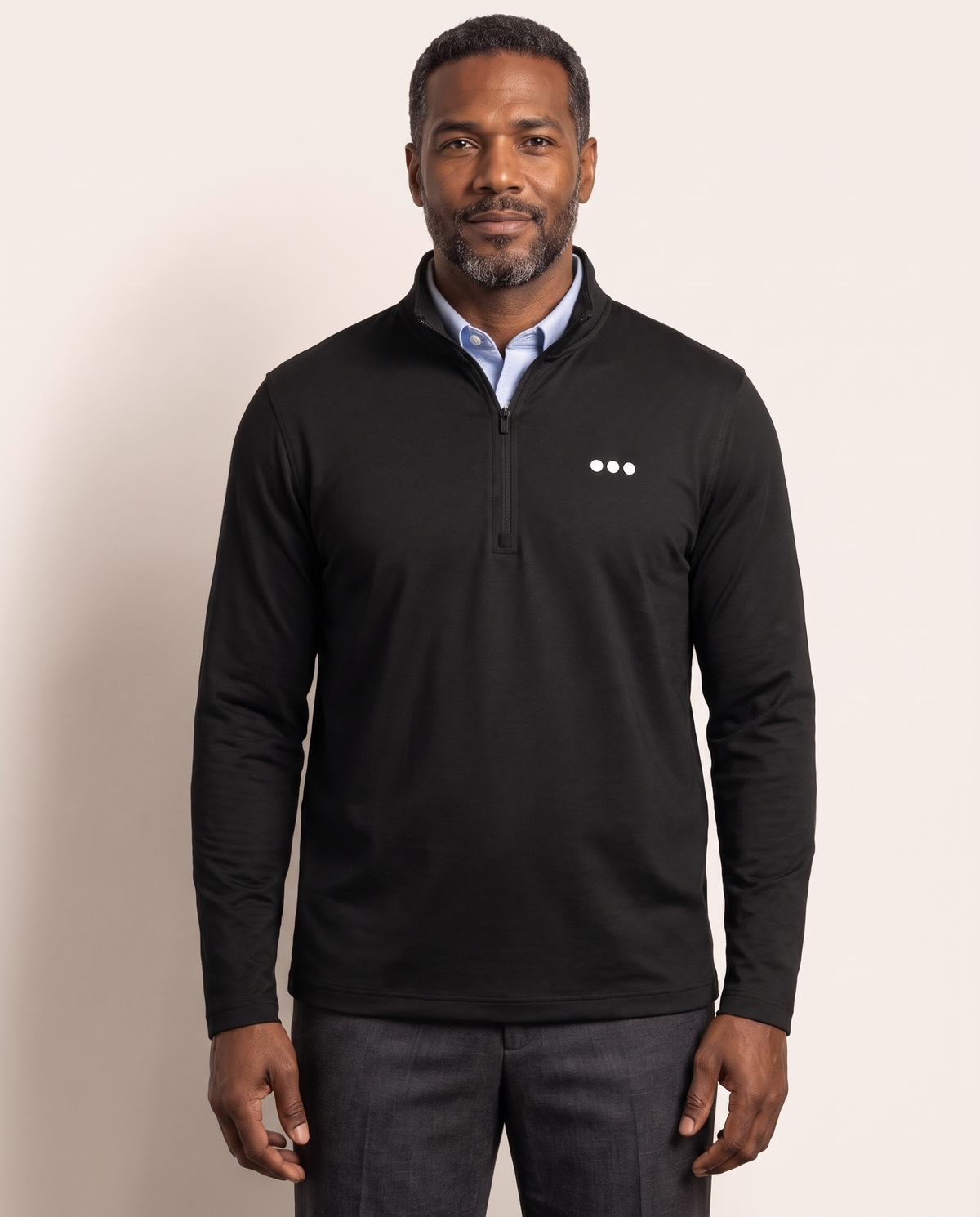 The Ellipsis Quarter-Zip by TechThreads, front on model