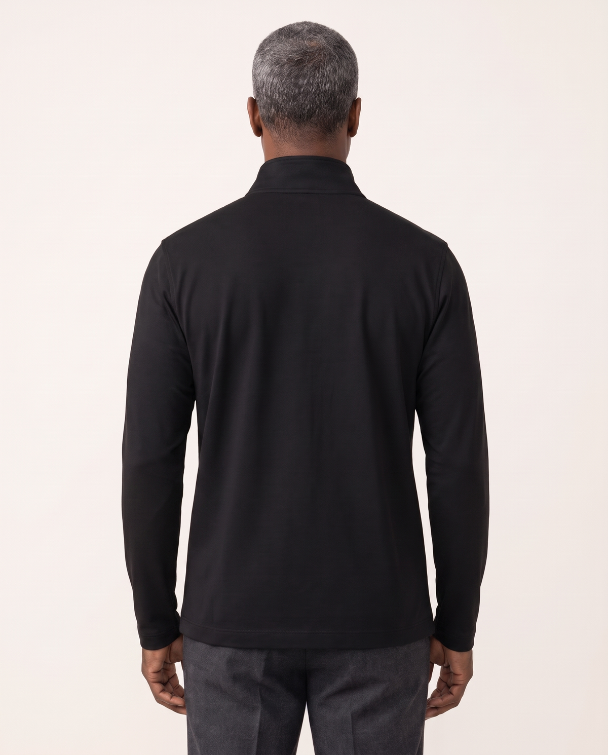 The Ellipsis Quarter-Zip by TechThreads, back on model