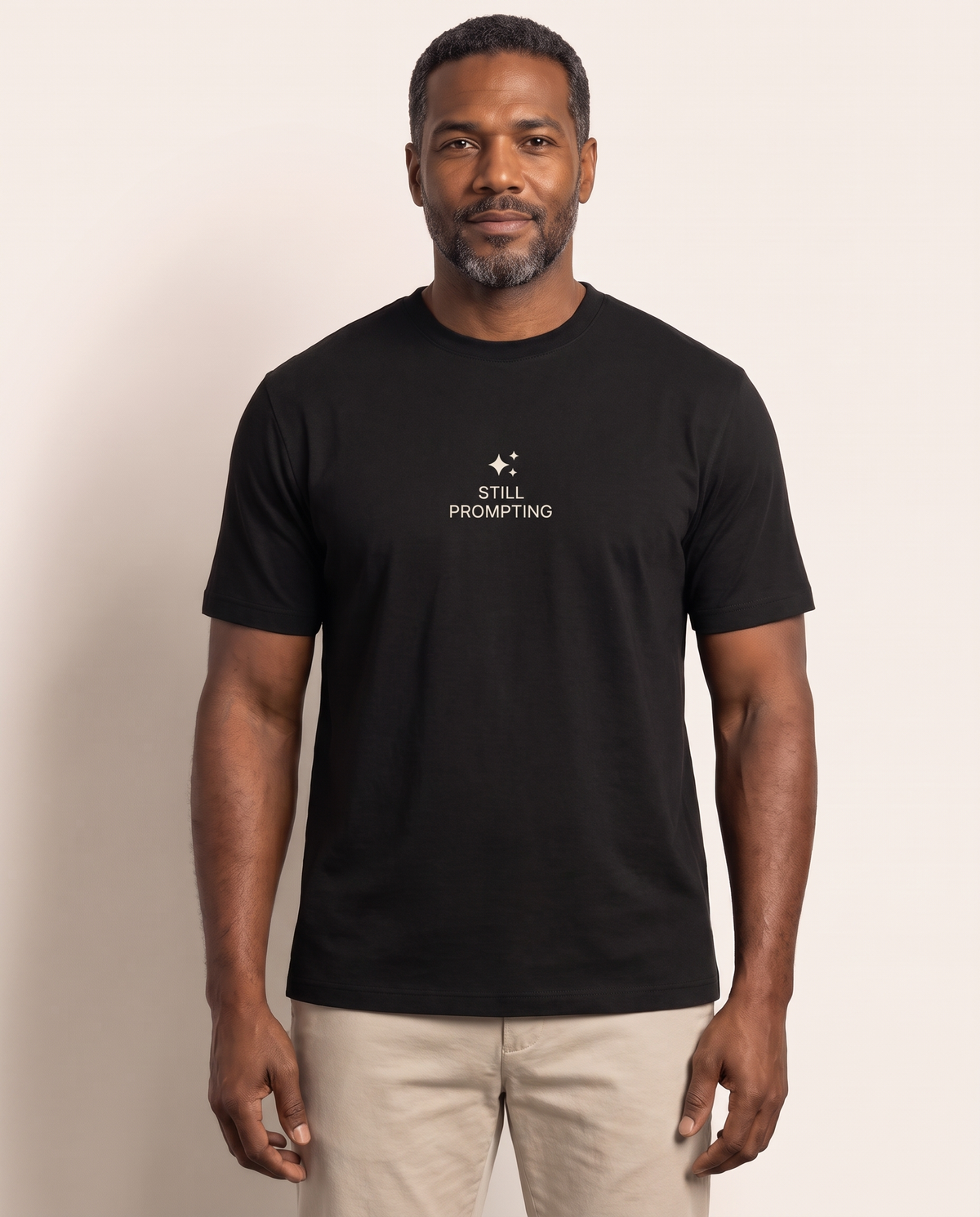 The Still Prompting Tee by TechThreads, front on model
