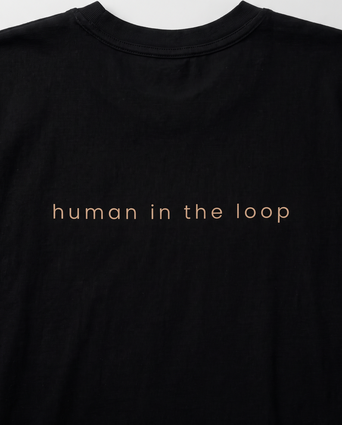 The Human in the Loop Tee by TechThreads, print close-up