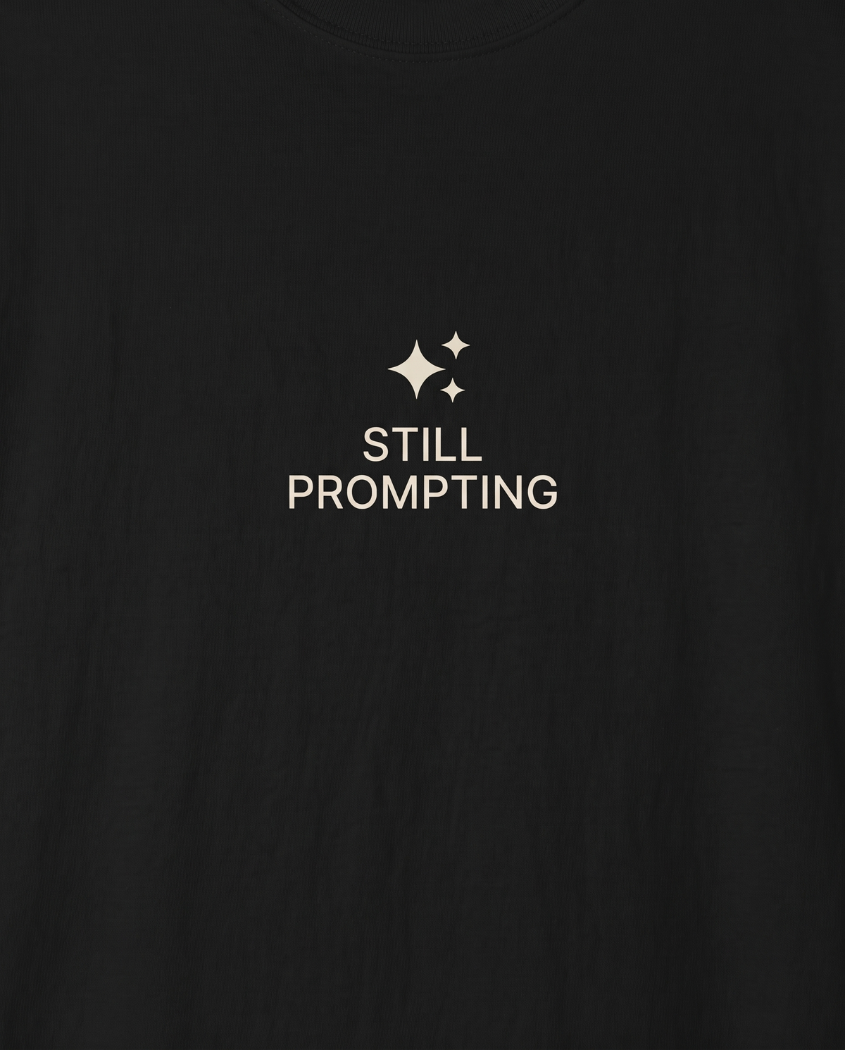 The Still Prompting Tee by TechThreads, print close-up
