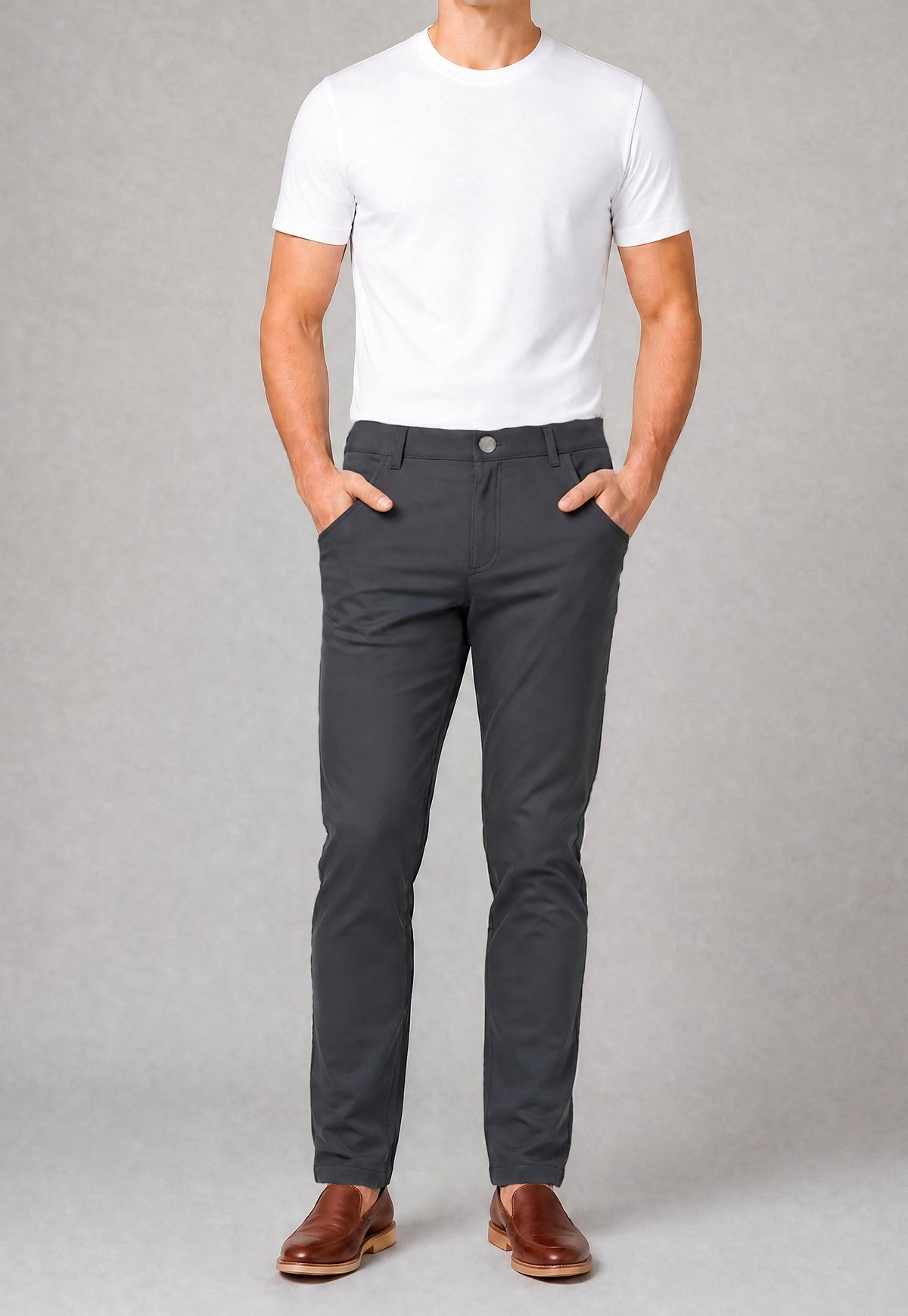 Super-Stretch Chino — Dark Charcoal