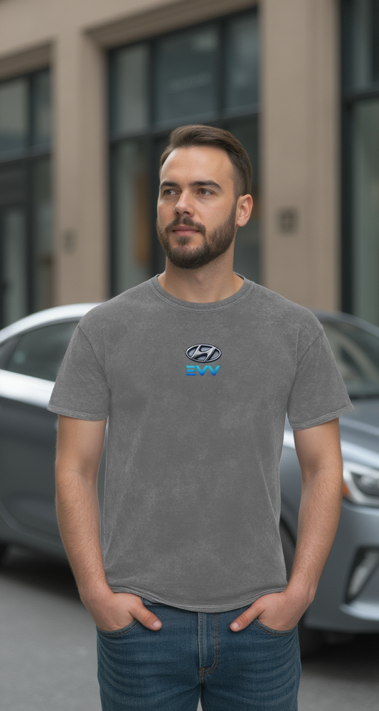 Hyundai Electric Car Enthusiasts Mineral Wash T-Shirt